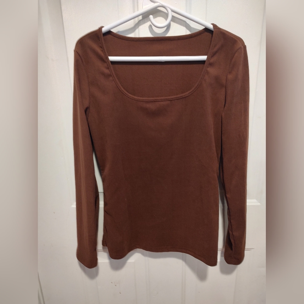 SHEIN Long Sleeve Tops - Black, Cream, and Brown - Picture 5 of 6
